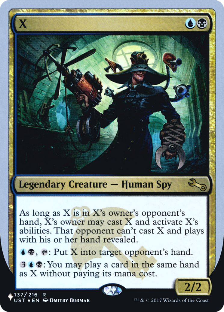 Image of X (LIST-137/216) - The List (Unfinity Foil Edition) Foil