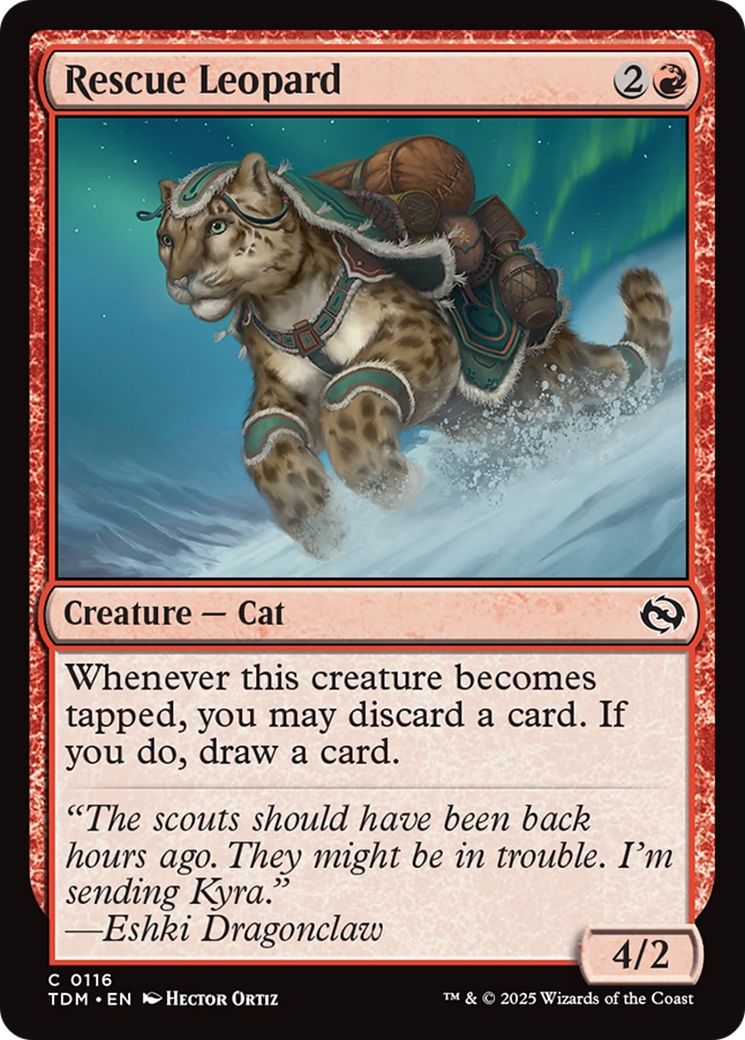 Image of Rescue Leopard (TDM-116) - Tarkir: Dragonstorm Foil