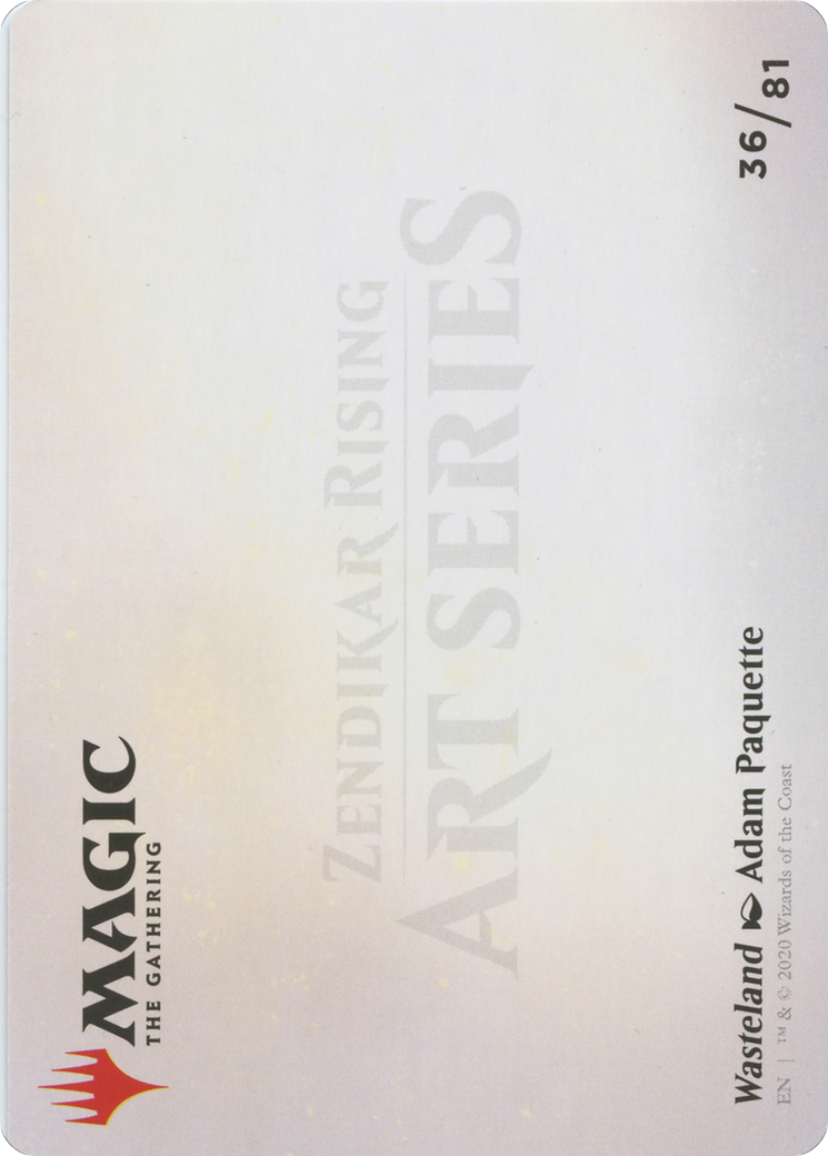 Image of Wasteland // Wasteland (AZNR-036) - Zendikar Rising Art Series (Borderless)