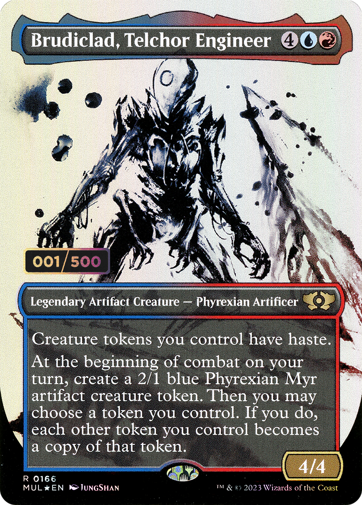 Image of Brudiclad, Telchor Engineer (Serial Numbered) (MUL-166) - Multiverse Legends: (Showcase) (Borderless) Foil