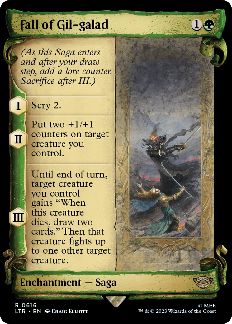 Image of Fall of Gil-galad (Showcase Scrolls) (LTR-616) - The Lord of the Rings: Tales of Middle-earth: (Showcase)