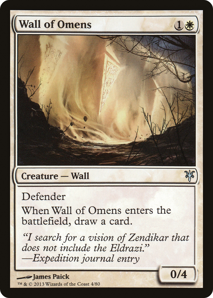 Image of Wall of Omens (DDK-004) - Duel Decks: Sorin vs. Tibalt