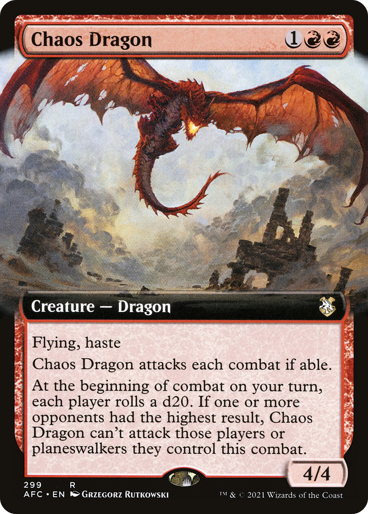 Image of Chaos Dragon (Extended Art) (AFC-299) - Forgotten Realms Commander: (Extended Art)