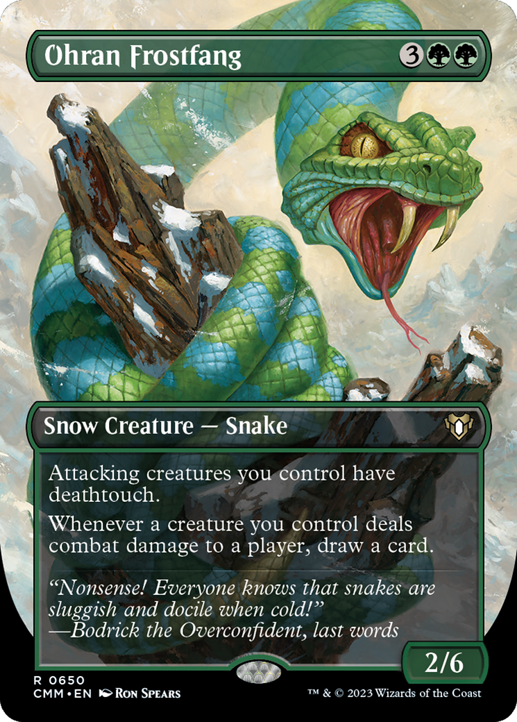 Image of Ohran Frostfang (Borderless) (CMM-650) - Commander Masters (Borderless) Foil