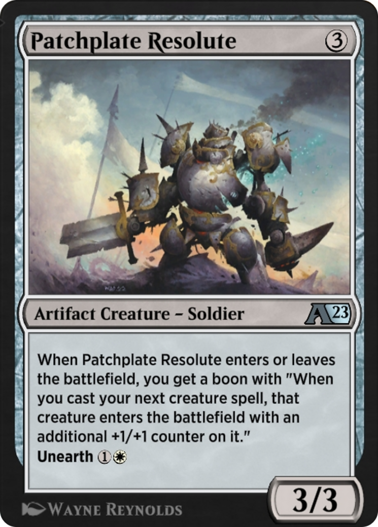 Image of Patchplate Resolute (YBRO-028) - Alchemy: The Brothers' War