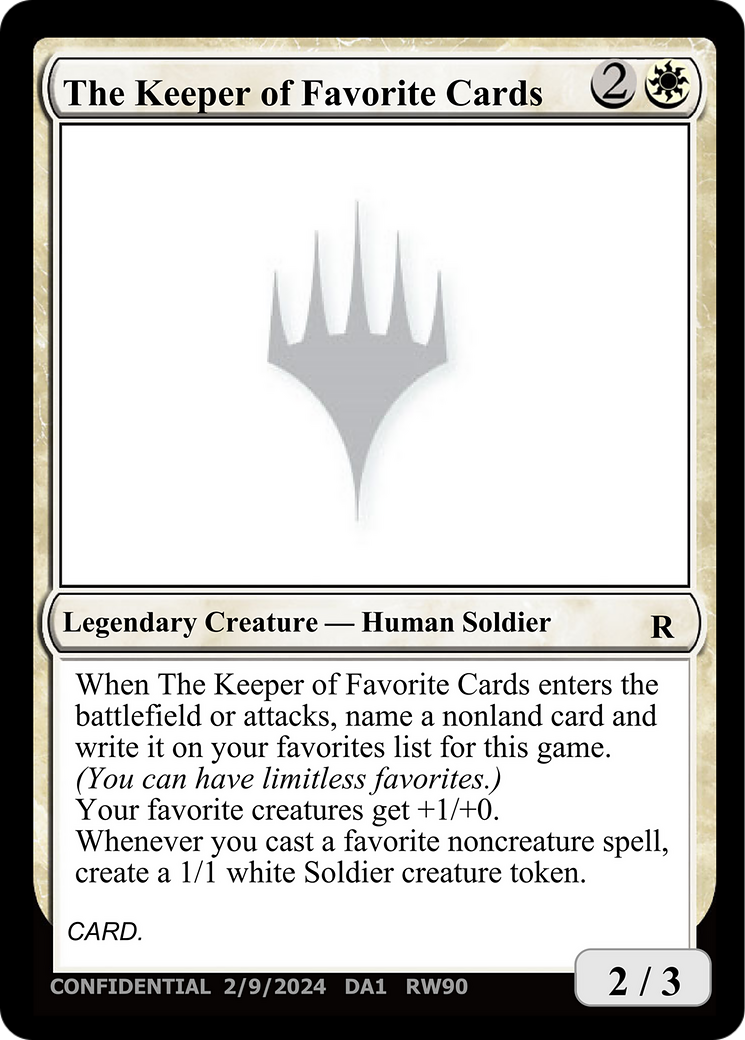 Image of The Keeper of Favorite Cards (UNK-RW90A) - Unknown Event