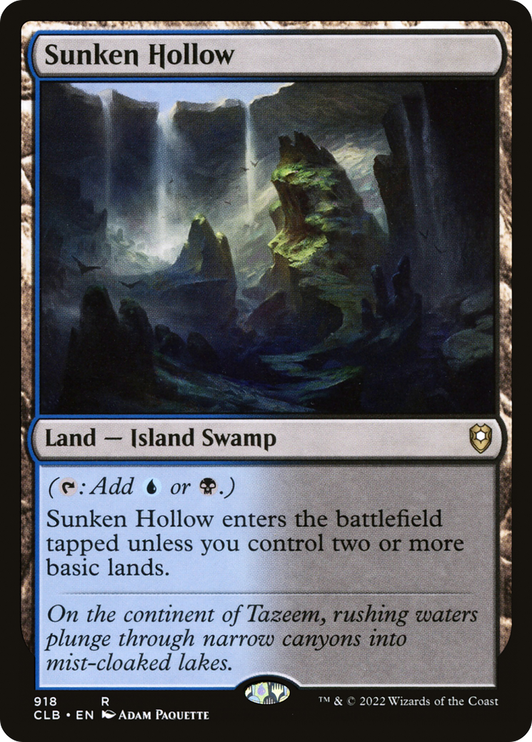 Image of Sunken Hollow (CLB-918) - Commander Legends: Battle for Baldur's Gate