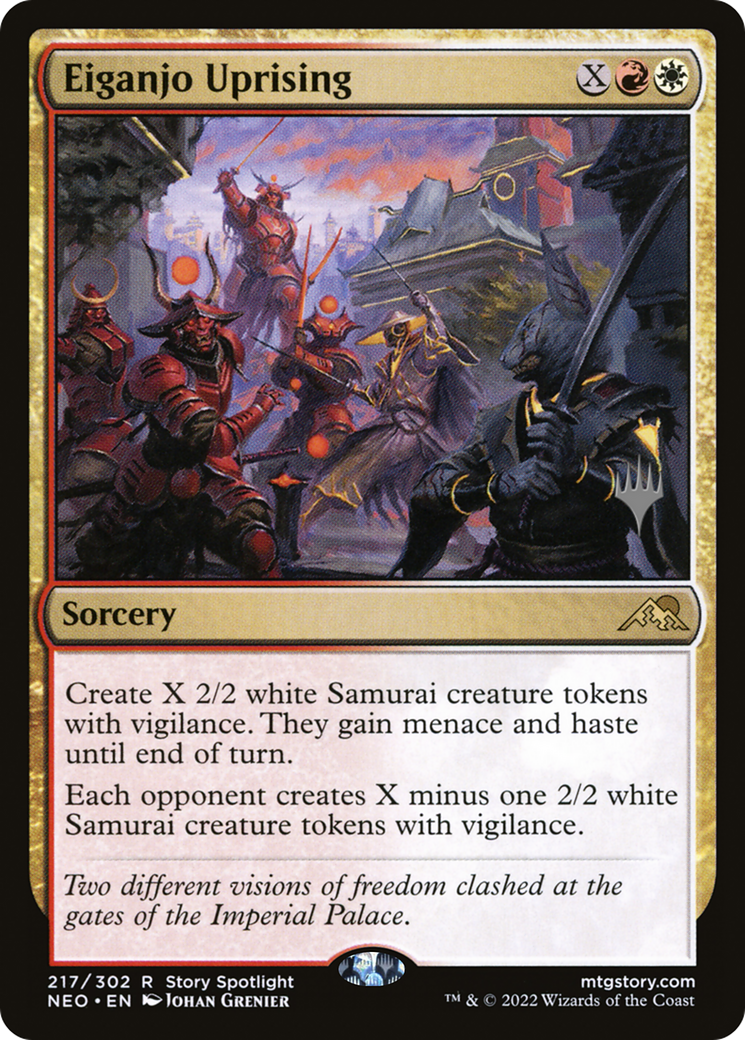 Image of Eiganjo Uprising (PPNEO-217) - Kamigawa: Neon Dynasty Promos Foil