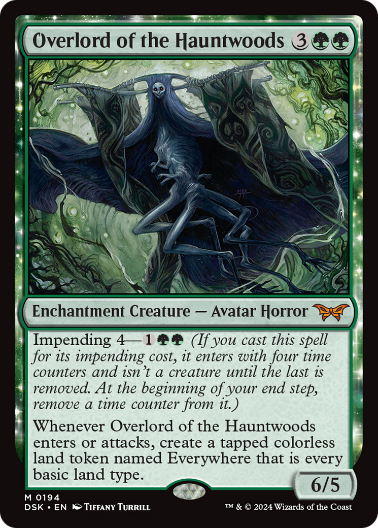 Image of Overlord of the Hauntwoods (DSK-194) - Duskmourn: House of Horror: (enchantment)