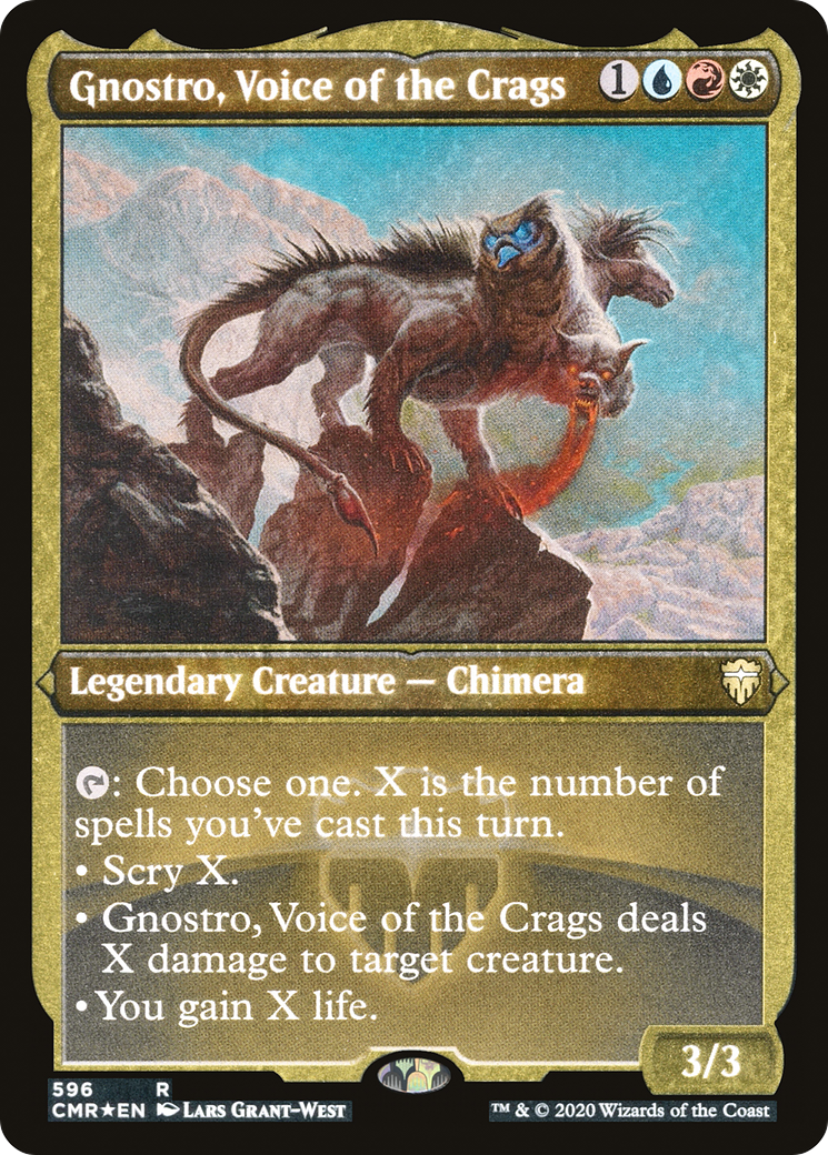 Image of Gnostro, Voice of the Crags (Foil Etched) (CMR-596) - Commander Legends Foil