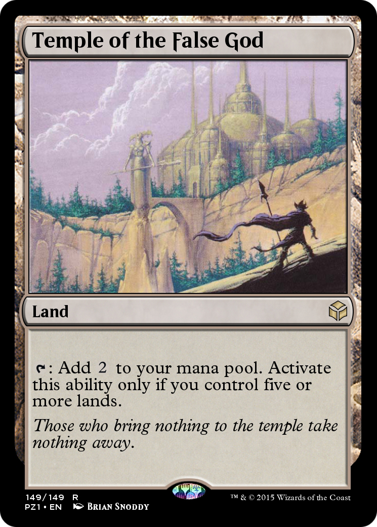 Image of Temple of the False God (PZ1-149) - Legendary Cube Prize Pack Foil