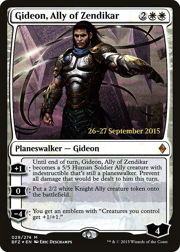 Image of Gideon, Ally of Zendikar (PRE-029) - Battle for Zendikar Promos Foil