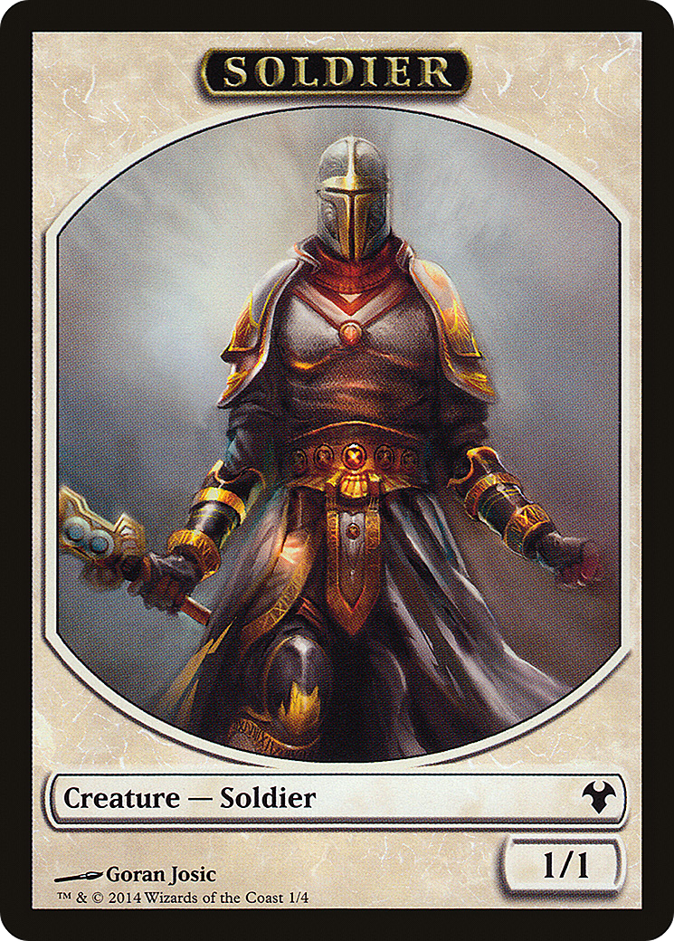 Image of Soldier // Spirit Double-Sided Token (MD1-1 // 2) - Modern Event Deck 2014 Tokens