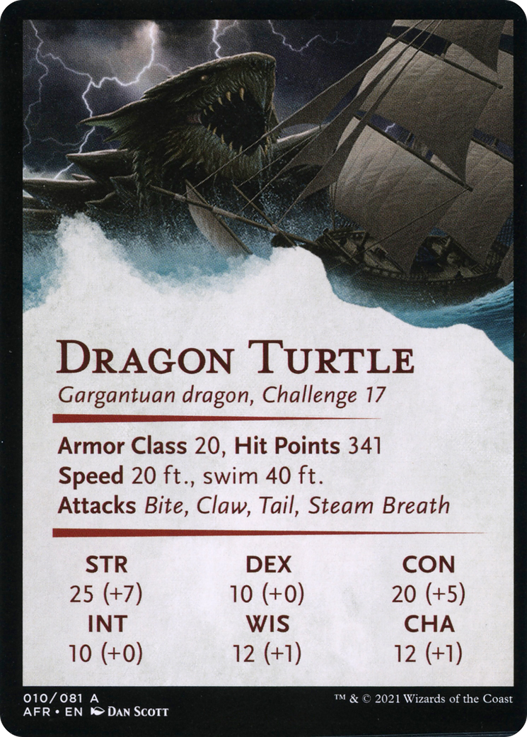 Image of Dragon Turtle // Dragon Turtle (AAFR-010) - Adventures in the Forgotten Realms Art Series (Borderless)