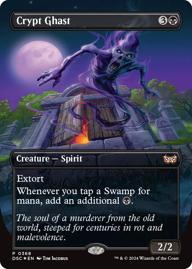 Image of Crypt Ghast (Borderless) (DSC-368) - Duskmourn: House of Horror Commander (Borderless) Foil