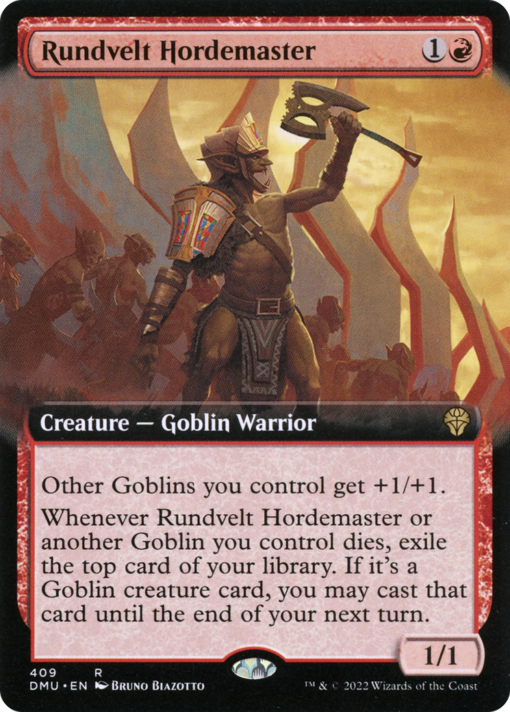 Image of Rundvelt Hordemaster (Extended Art) (DMU-409) - Dominaria United: (Extended Art)