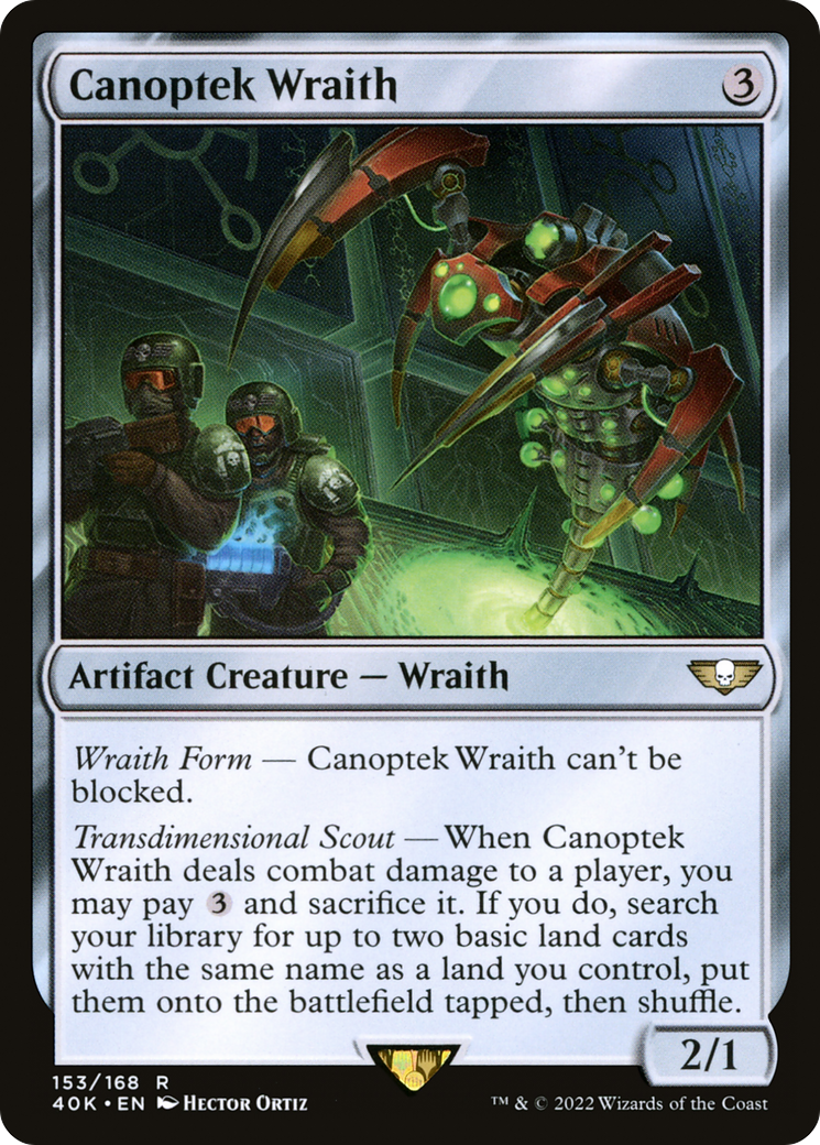 Image of Canoptek Wraith (40K-153) - Warhammer 40,000 Commander