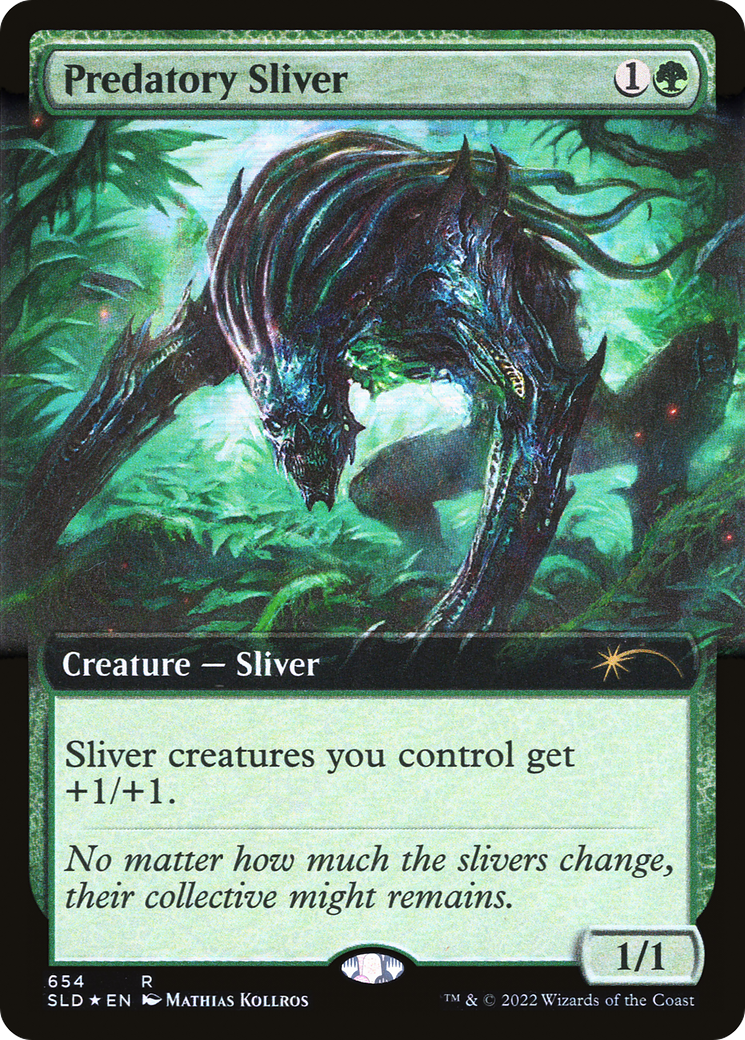 Image of Predatory Sliver (Extended Art) (SLD-654) - Secret Lair Drop: (Extended Art) Foil