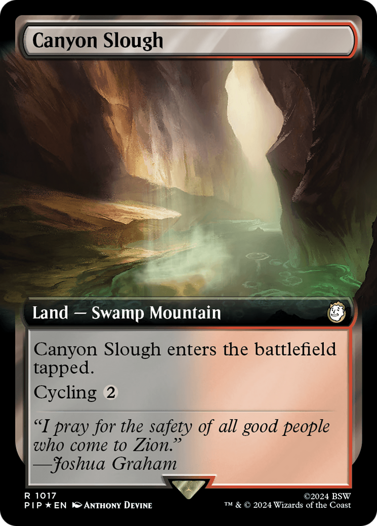 Image of Canyon Slough (Extended Art) (Surge Foil) (PIP-1017) - Fallout: (Extended Art) Foil