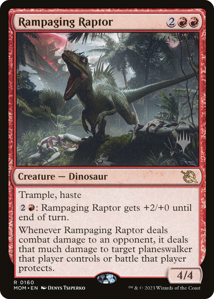 Image of Rampaging Raptor (PPMOM-160) - March of the Machine Promos Foil