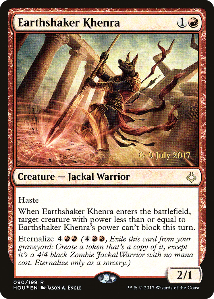 Image of Earthshaker Khenra (PRE-090) - Hour of Devastation Promos Foil