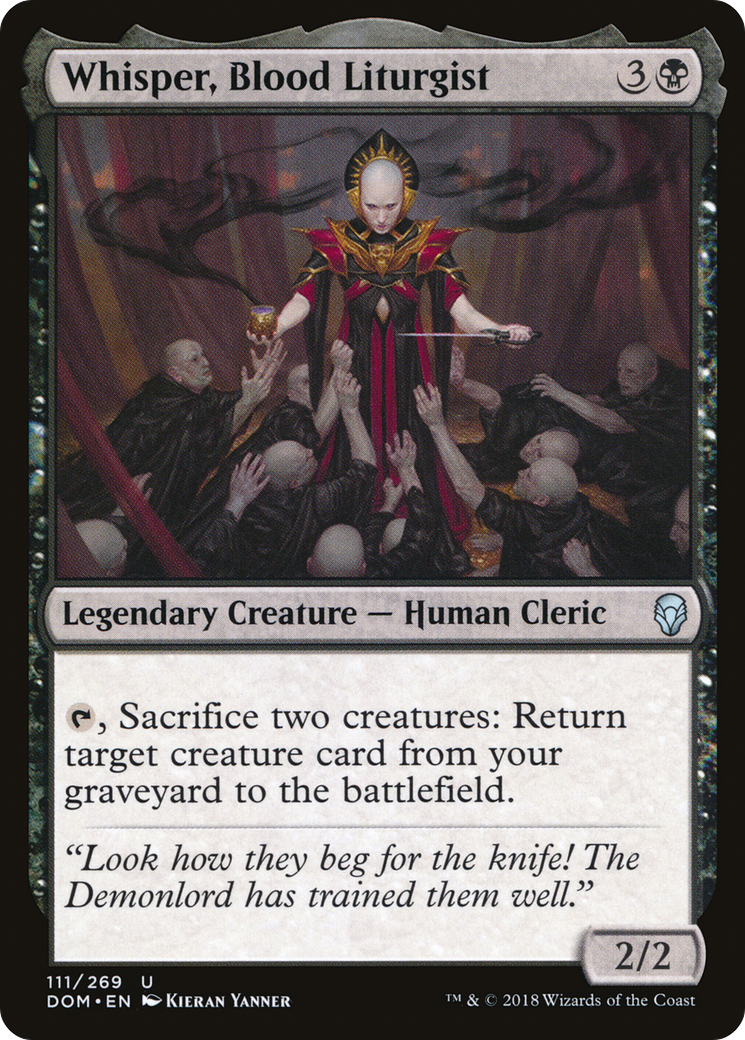 Image of Whisper, Blood Liturgist (DOM-111) - Dominaria Foil