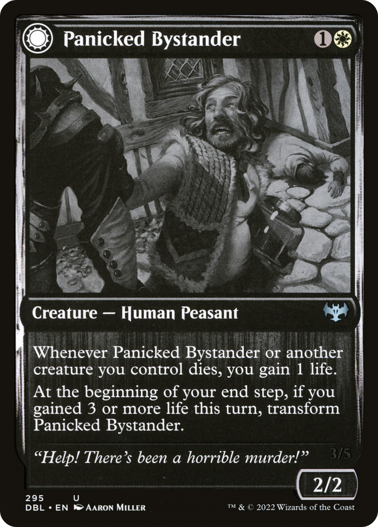 Image of Panicked Bystander (DBL-295) - Innistrad: Double Feature: (Double Faced Transform) Foil