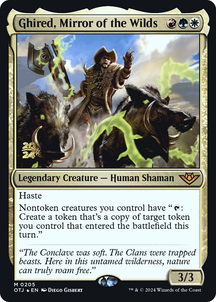 Image of Ghired, Mirror of the Wilds (PRE-205) - Outlaws of Thunder Junction Promos Foil
