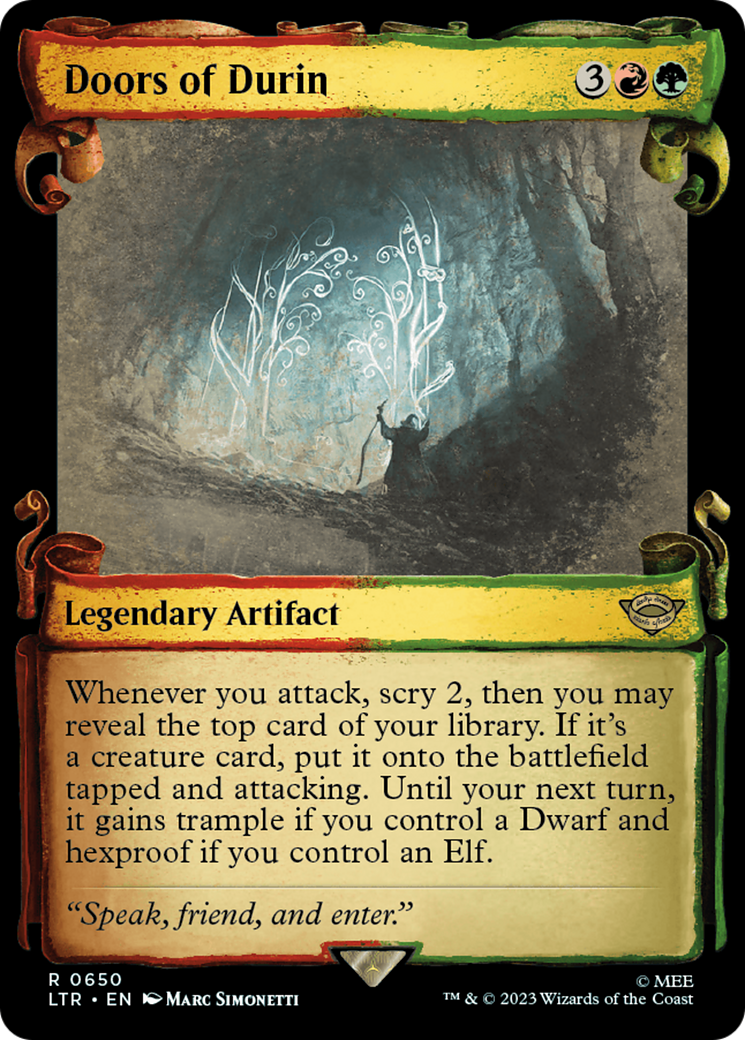 Image of Doors of Durin (Showcase Scrolls) (LTR-650) - The Lord of the Rings: Tales of Middle-earth: (Showcase)