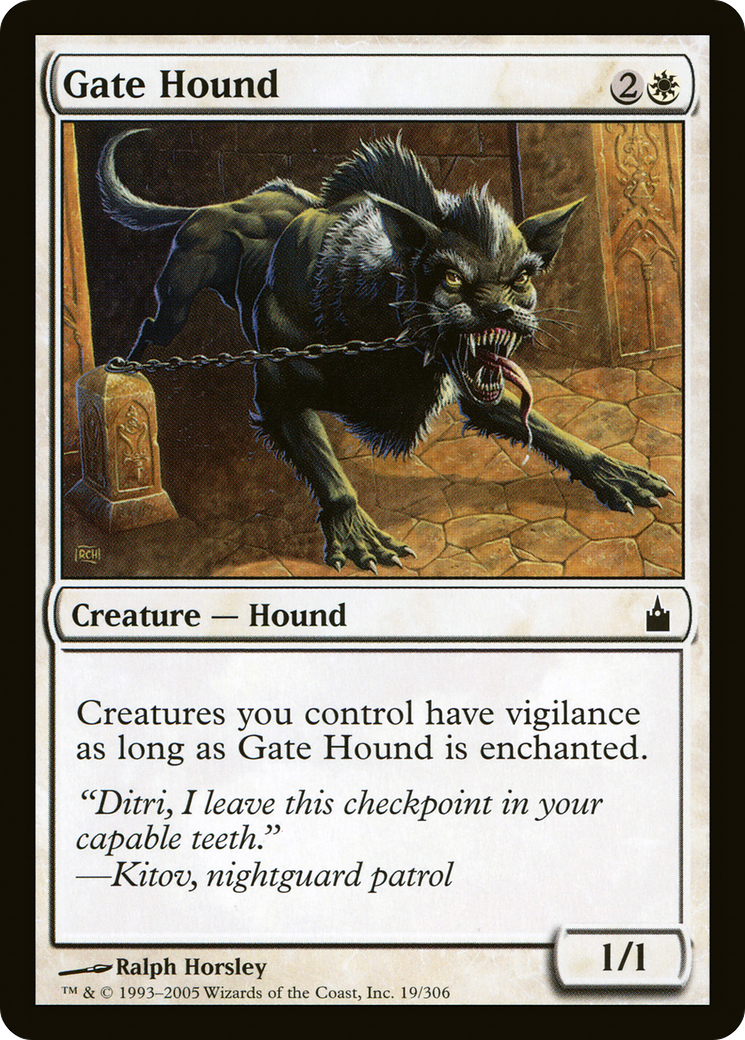 Image of Gate Hound (RAV-019) - Ravnica: City of Guilds Foil