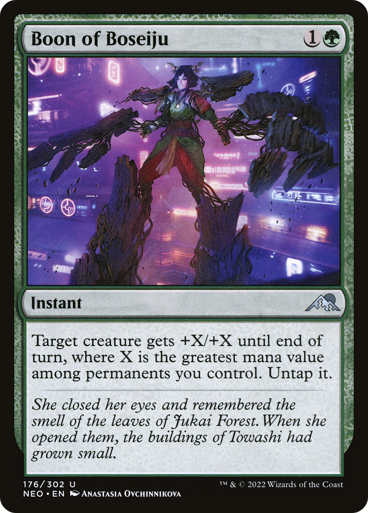 Image of Boon of Boseiju (NEO-176) - Kamigawa: Neon Dynasty Foil
