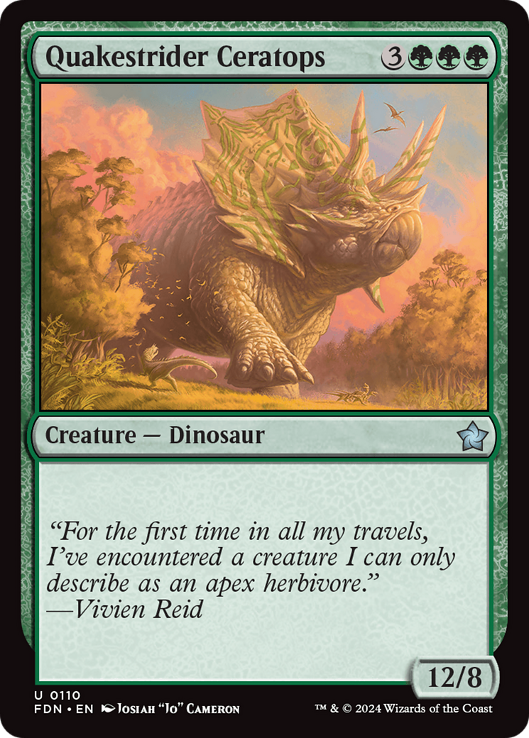 Image of Quakestrider Ceratops (FDN-110) - Foundations Foil