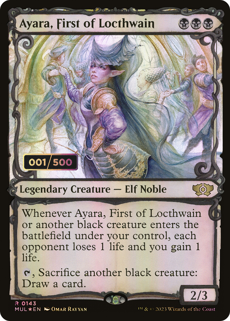 Image of Ayara, First of Locthwain (Serial Numbered) (MUL-143) - Multiverse Legends: (Showcase) Foil