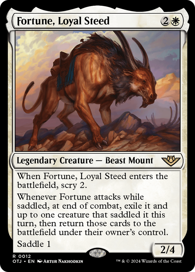 Image of Fortune, Loyal Steed (OTJ-012) - Outlaws of Thunder Junction Foil
