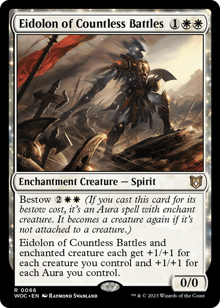 Image of Eidolon of Countless Battles (WOC-066) - Wilds of Eldraine Commander: (enchantment)