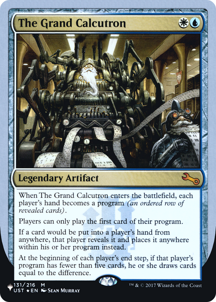 Image of The Grand Calcutron (LIST-047) - The List (Unfinity Foil Edition) Foil