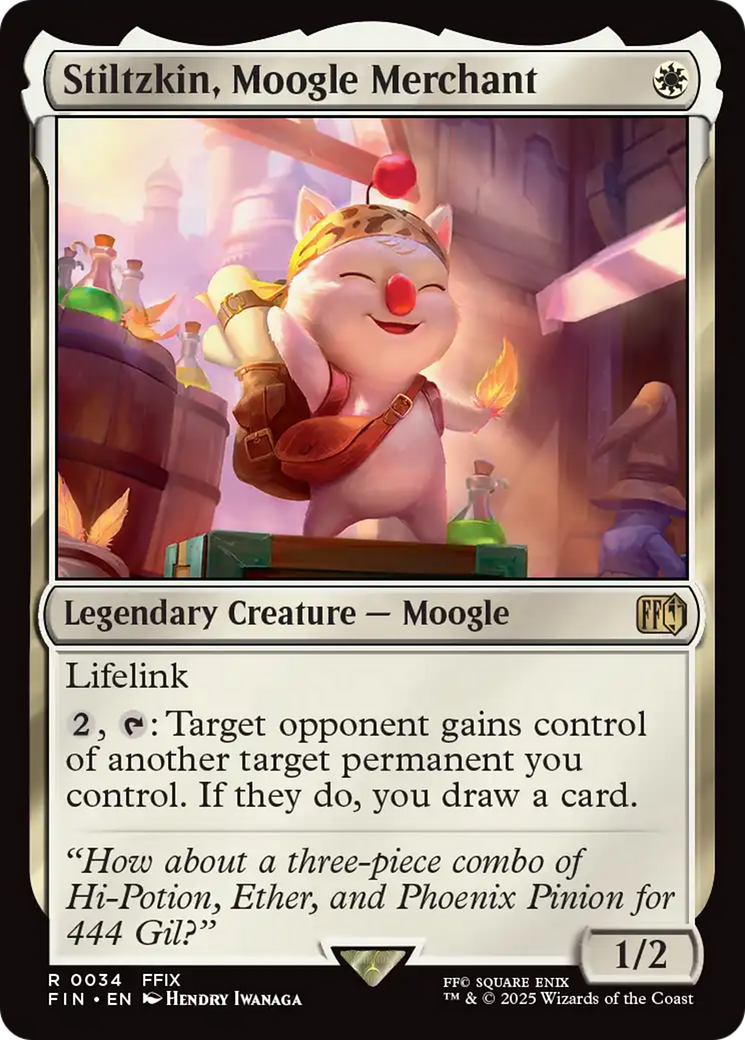 Image of Stiltzkin, Moogle Merchant (FIN-034) - FINAL FANTASY Foil