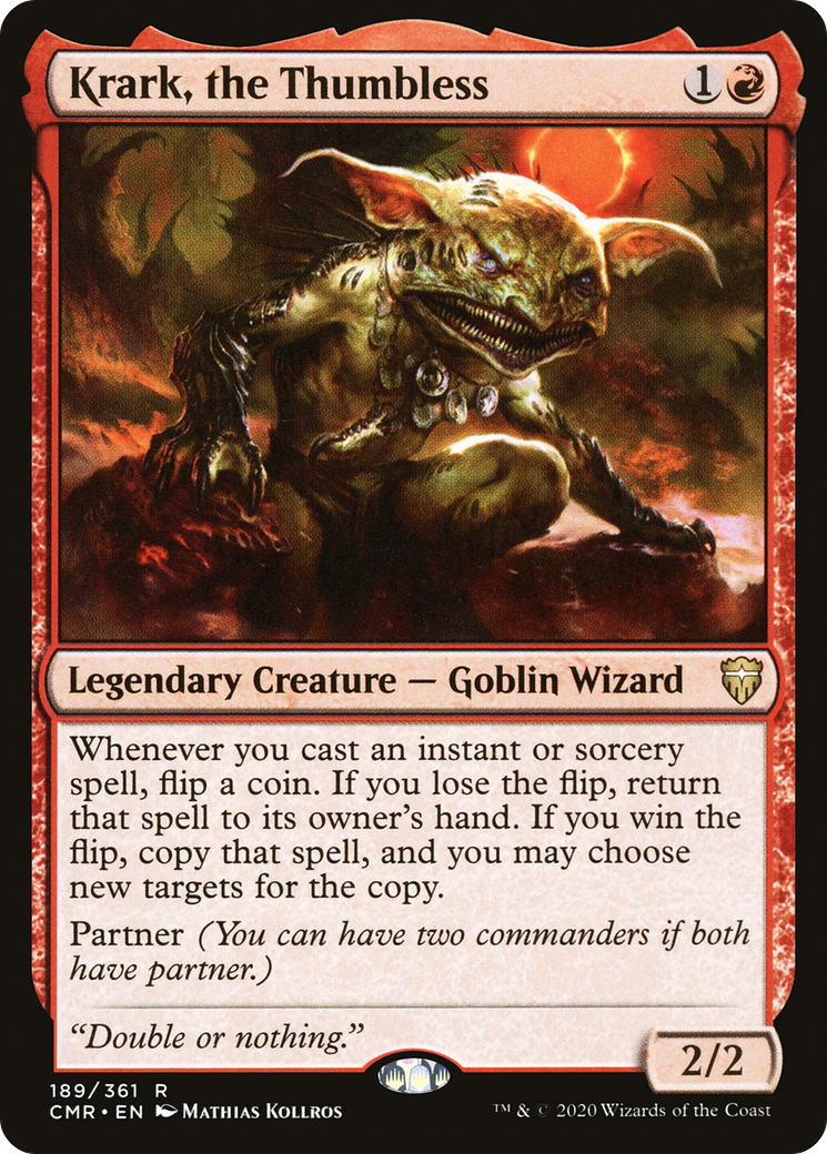 Image of Krark, the Thumbless (CMR-189) - Commander Legends Foil
