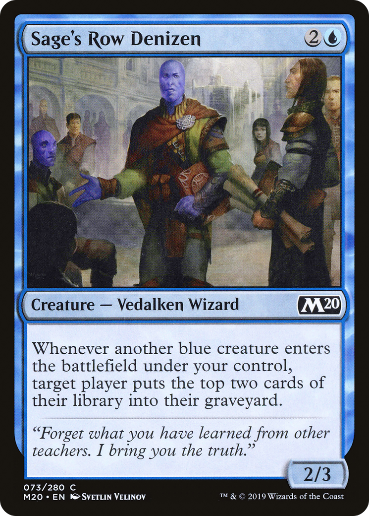 Image of Sage's Row Denizen (M20-073) - Core Set 2020 Foil