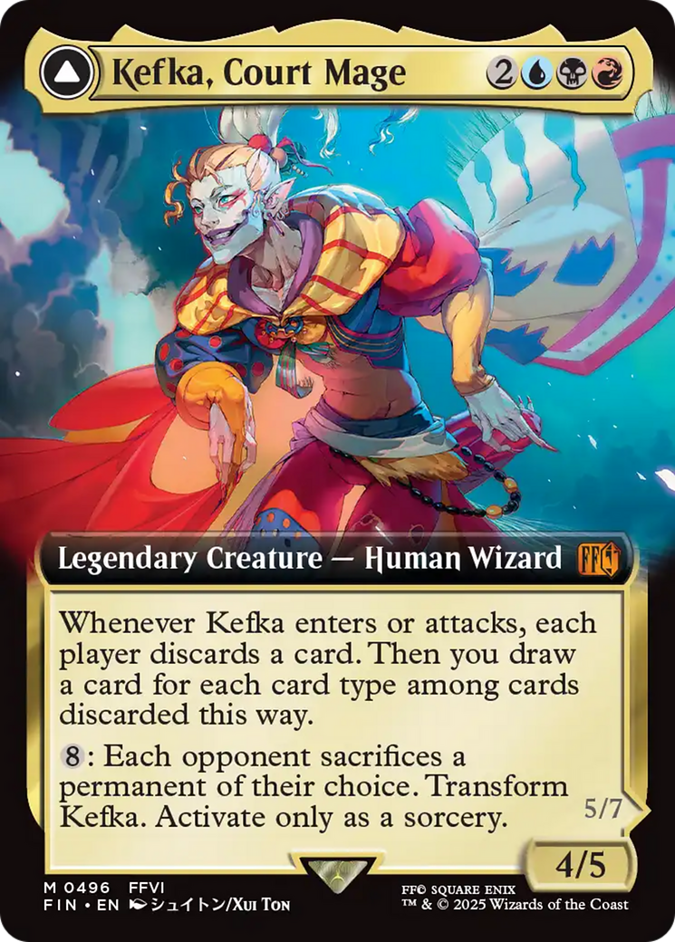 Image of Kefka, Court Mage (Extended Art) (FIN-496) - FINAL FANTASY: (Extended Art) Foil