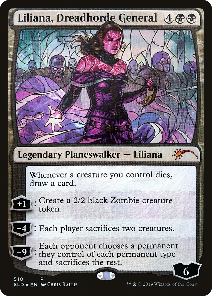 Image of Liliana, Dreadhorde General (Stained Glass) (SLD-510) - Secret Lair Drop Foil