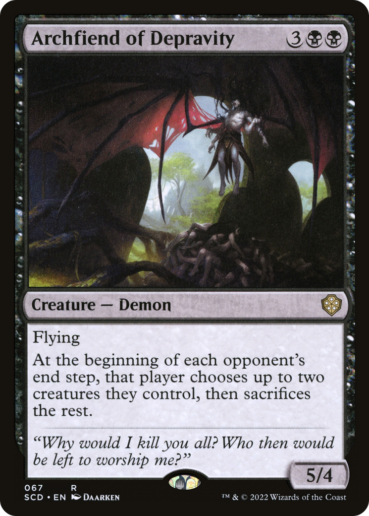 Image of Archfiend of Depravity (SCD-067) - Starter Commander Decks