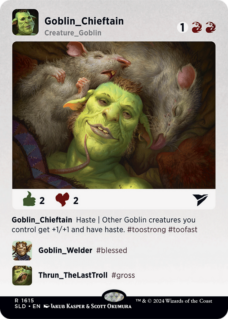 Image of Goblin Chieftain (SLD-1615) - Secret Lair Drop (Borderless) Foil