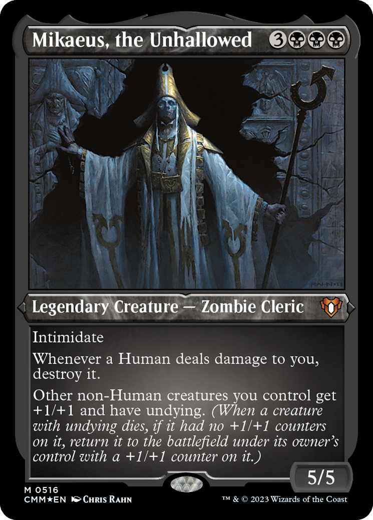 Image of Mikaeus, the Unhallowed (CMM-516) - Commander Masters Etched Foil