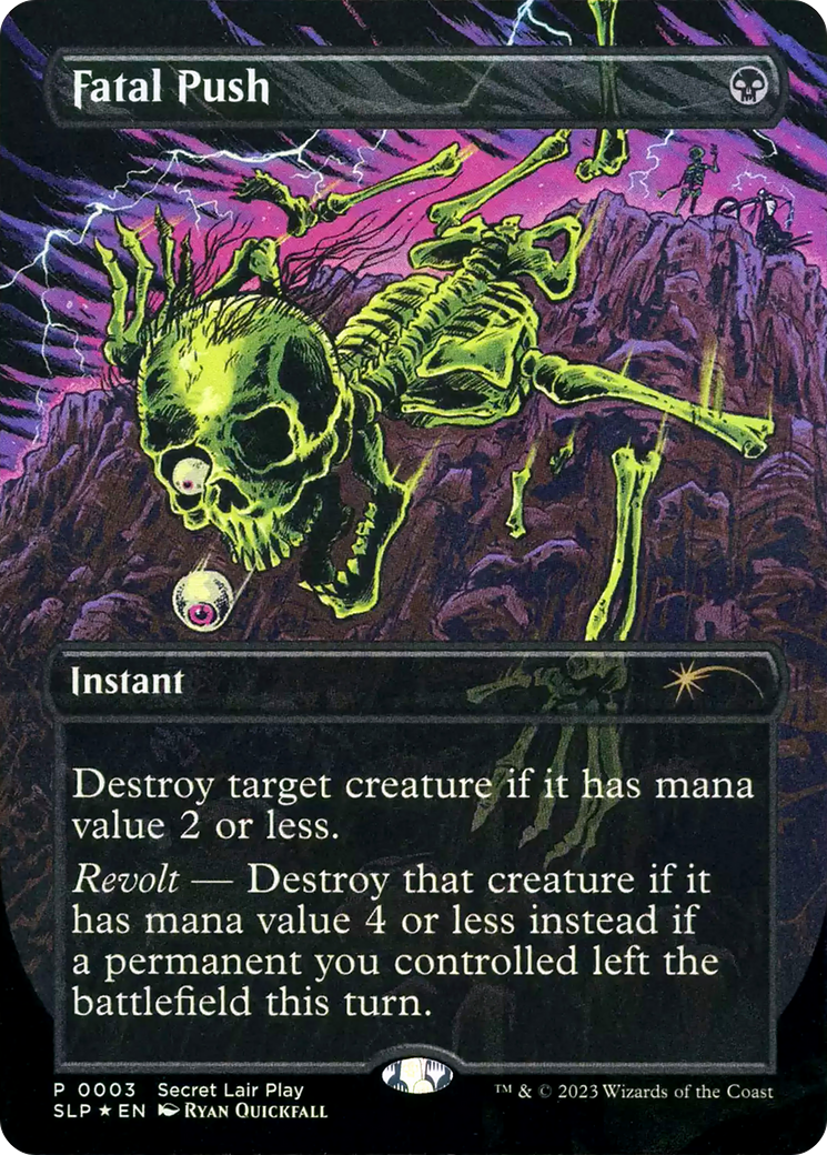 Image of Fatal Push (SLP-003) - Secret Lair Showdown (Borderless) Foil