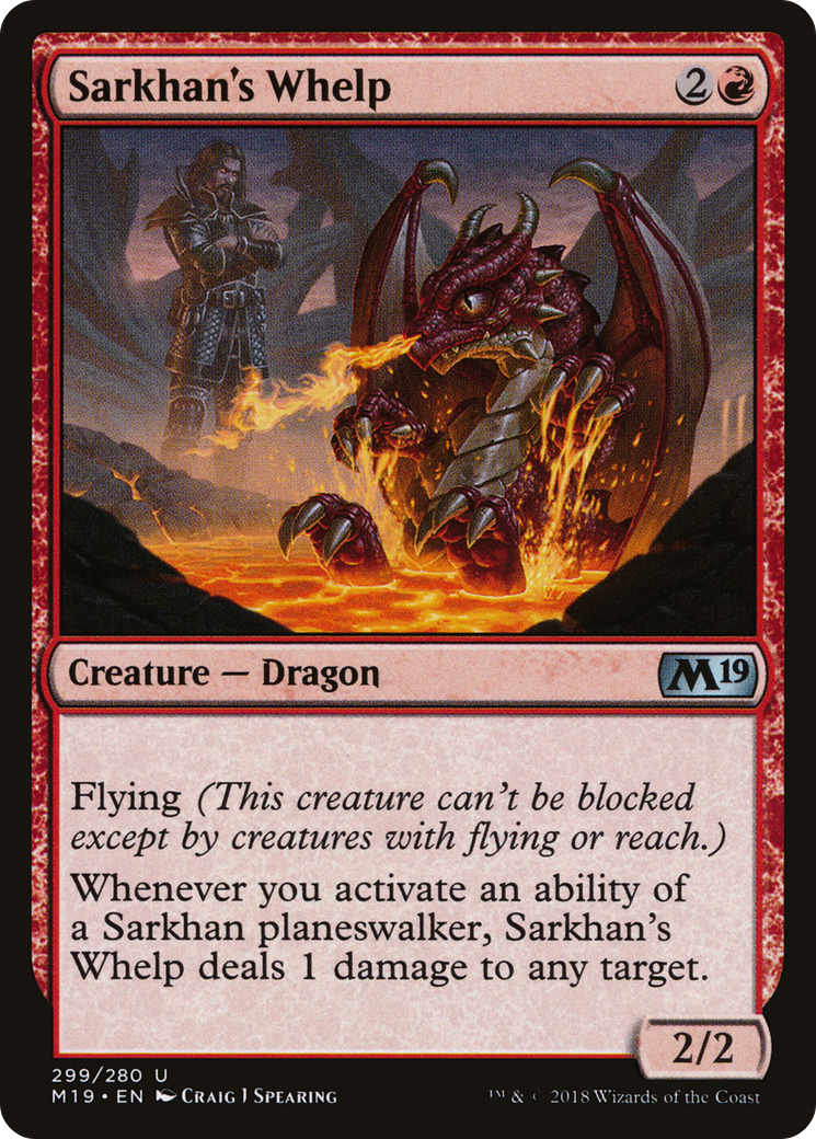 Image of Sarkhan's Whelp (M19-299) - Core Set 2019