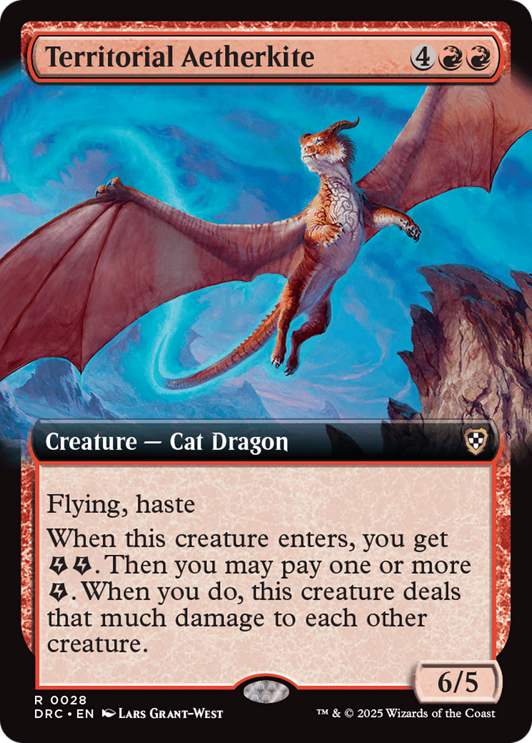 Image of Territorial Aetherkite (Extended Art) (DRC-028) - Commander: Aetherdrift: (Extended Art)