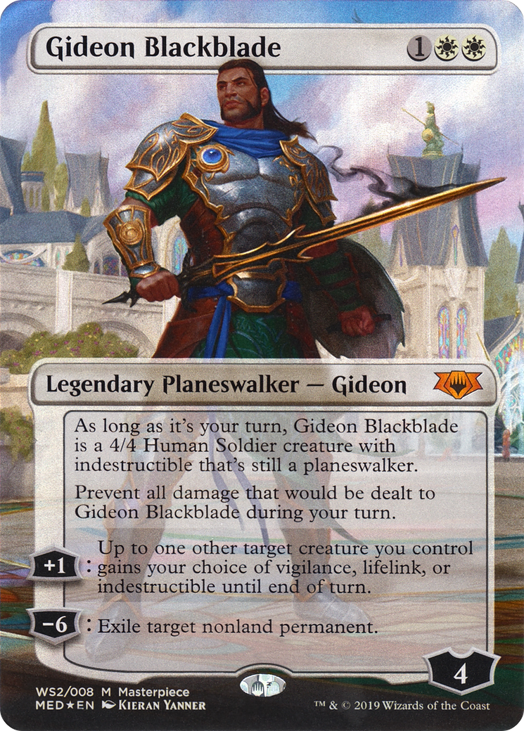 Image of Gideon Blackblade (MED3-WS2) - Mythic Edition (Borderless) Foil