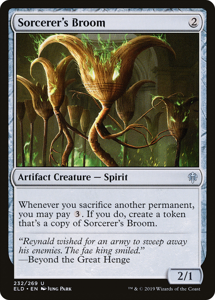 Image of Sorcerer's Broom (ELD-232) - Throne of Eldraine Foil