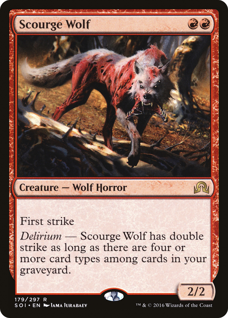 Image of Scourge Wolf (SOI-179) - Shadows over Innistrad Foil